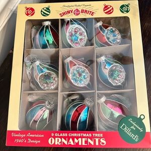 New in Box Christopher Radko Shiny Brite ornaments.